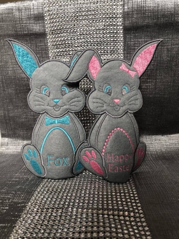 Felt Bunny Creme Egg Holder (Grey) - main product image