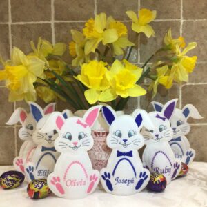 Felt Bunny Creme Egg Holder (White)