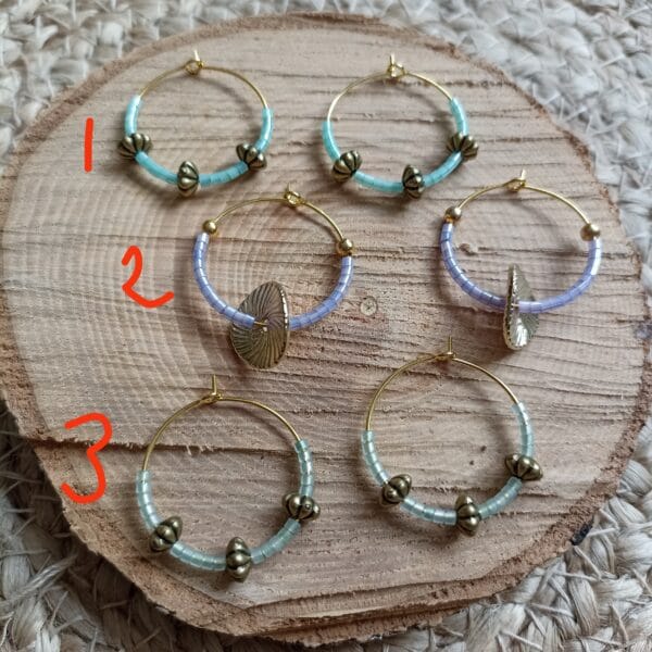 Beaded hoop earrings - main product image