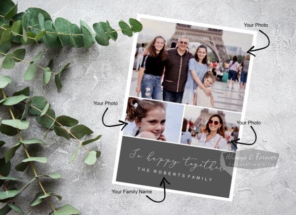 Personalised Family Photo Collage | Photo Print | Family Quote Digital Download - product image 3