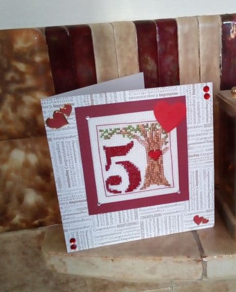 Congratulations 5th Wood Wedding Anniversary Card - product image 5