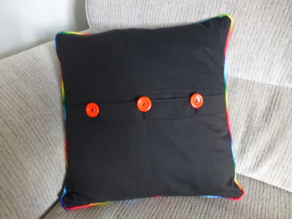 Embroidered cushion cover – paint splash in LGBT colours - product image 3