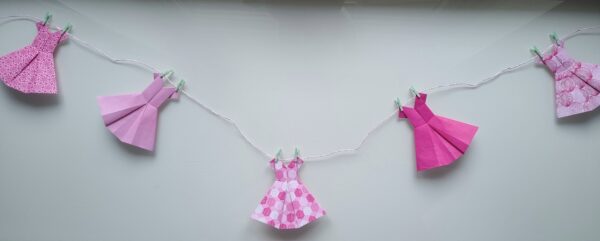 Pink origami garland - product image 3