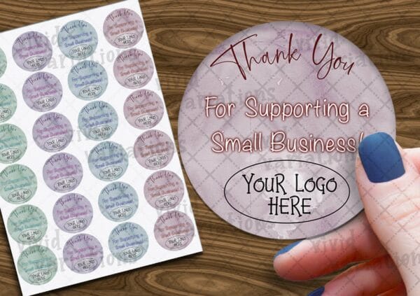 Thank You Stickers, For Supporting A Small Business - main product image