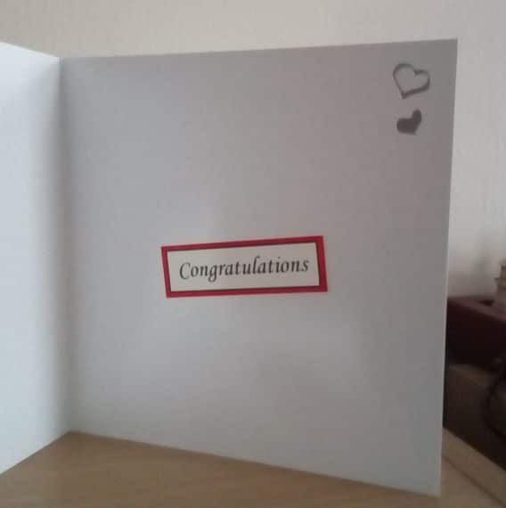 1st Paper Wedding Anniversary Cross Stitch Card – Congratulations Card - product image 3