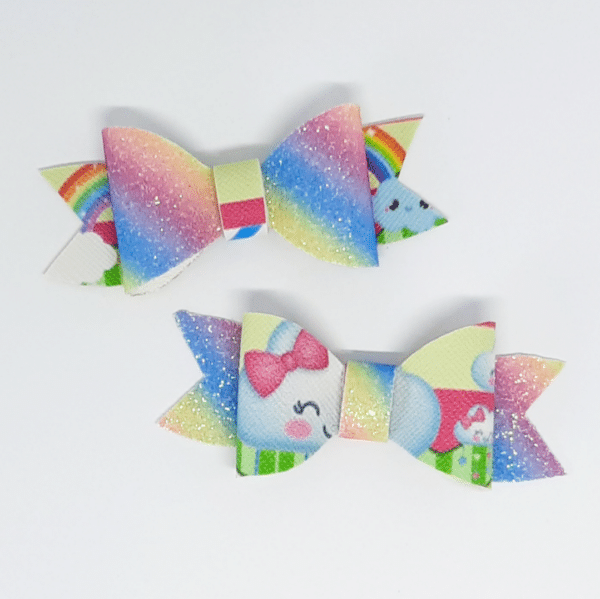Rainbow hair bow set - main product image