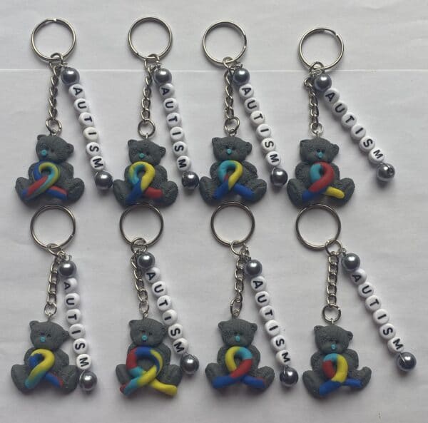 Autism awareness keyrings - main product image