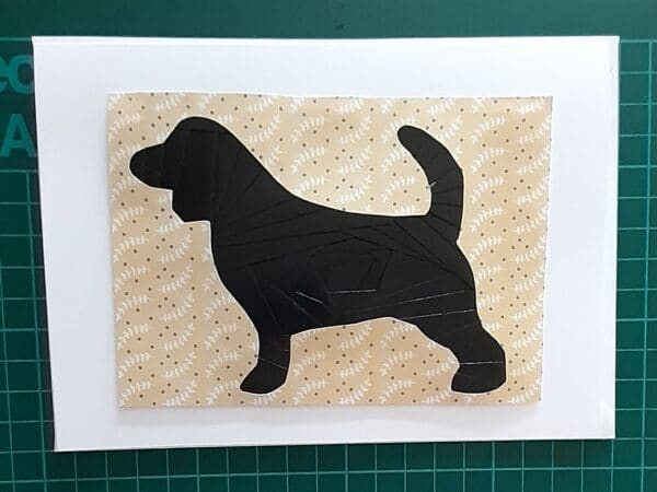 Black labrador dog blank greetings card. - main product image