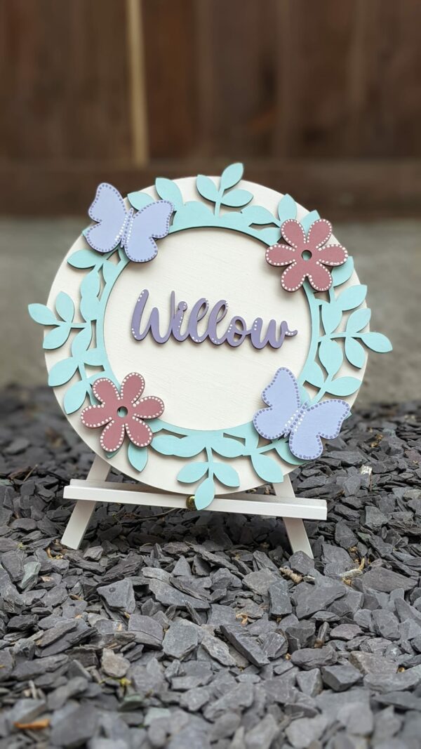 Round Personalised Name plaque - main product image