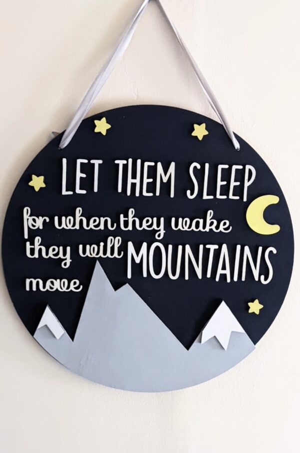 Hanging quote sign kids bedroom/nursery - main product image