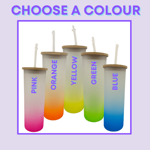 Personalised Neon Frosted Glass Tumblers - product image 2