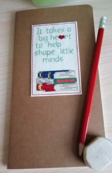 Teacher Gift Notebook with Cross Stitch, Teacher Appreciation Gift – It Takes a Big Heart - product image 2