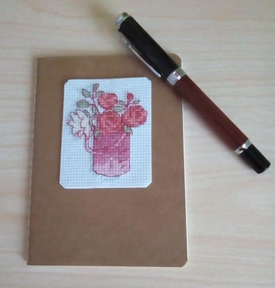 Roses in a Can Cross Stitch Notebook - main product image