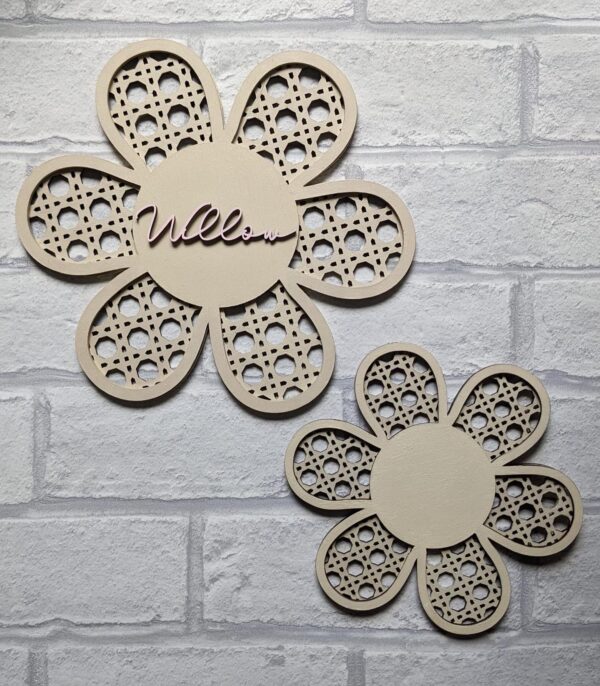 Rattan daisies/boho decor - main product image