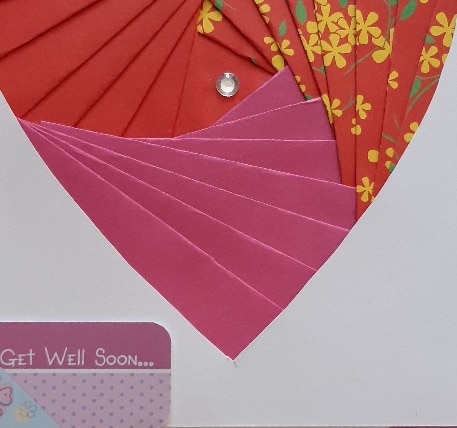 Pink heart best wishes greetings card. - product image 3