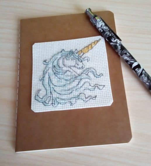 Unicorn Notebook, Cross Stitch Unicorn, Wild Unicorn, Unicorn Gift - main product image