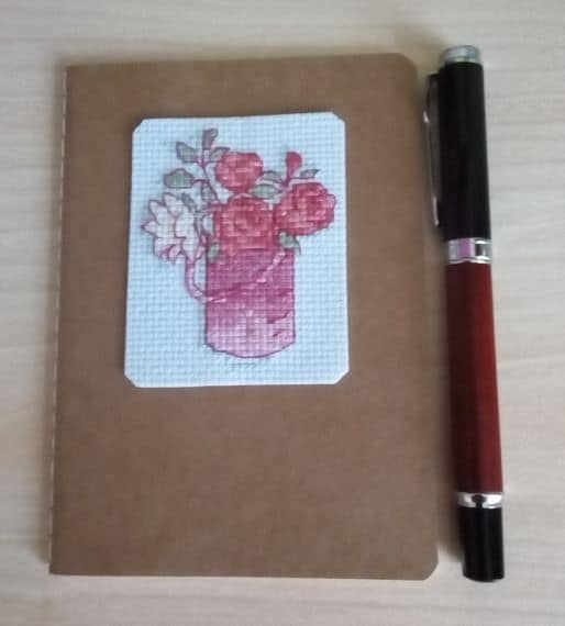 Roses in a Can Cross Stitch Notebook - product image 2