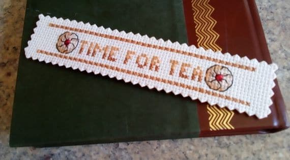 Time For Tea Bookmark, Cross Stitch Bookmark - product image 2