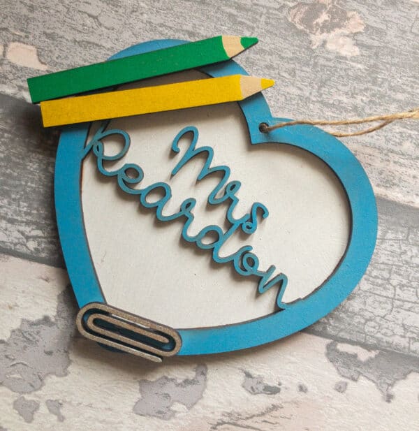 Personalised Gifts for Teachers and Teaching Assistants – Pencil and Paperclips themed - product image 5