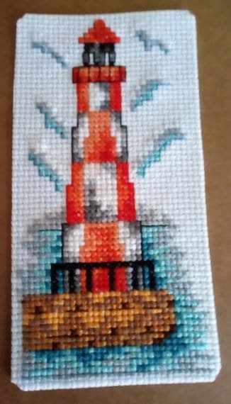 Lighthouse Notebook, Kraft Notebook, Cross Stitch Lighthouse - product image 2