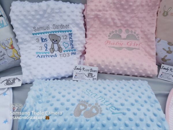 Personalised Super soft Baby bubble Blankets - product image 2