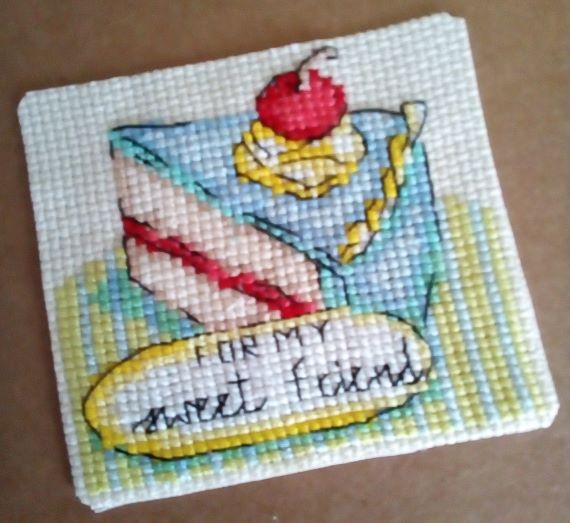 For My Sweet Friend Kraft Notebook, Cross Stitch Friend, Friendship Gift - product image 2