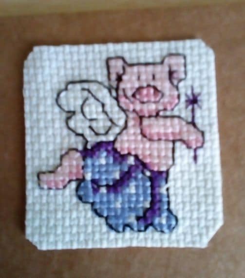 Fairy Pig Notebook, Cross Stitch Pig - product image 3