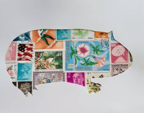 Guinea pig stamp artwork picture. - main product image