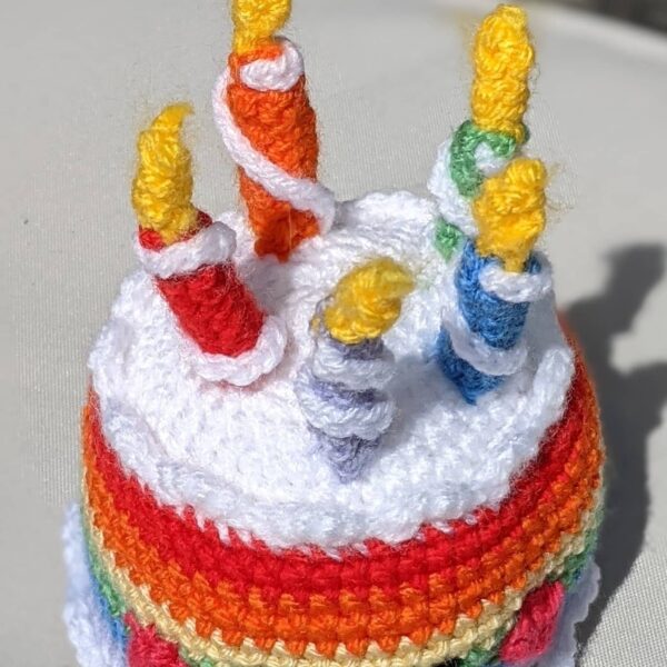 Crochet Rainbow Birthday Cake - product image 4