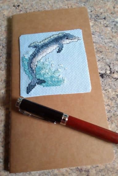 Dolphin Notebook, Leaping Dolphin, Cross Stitch Dolphin - product image 3