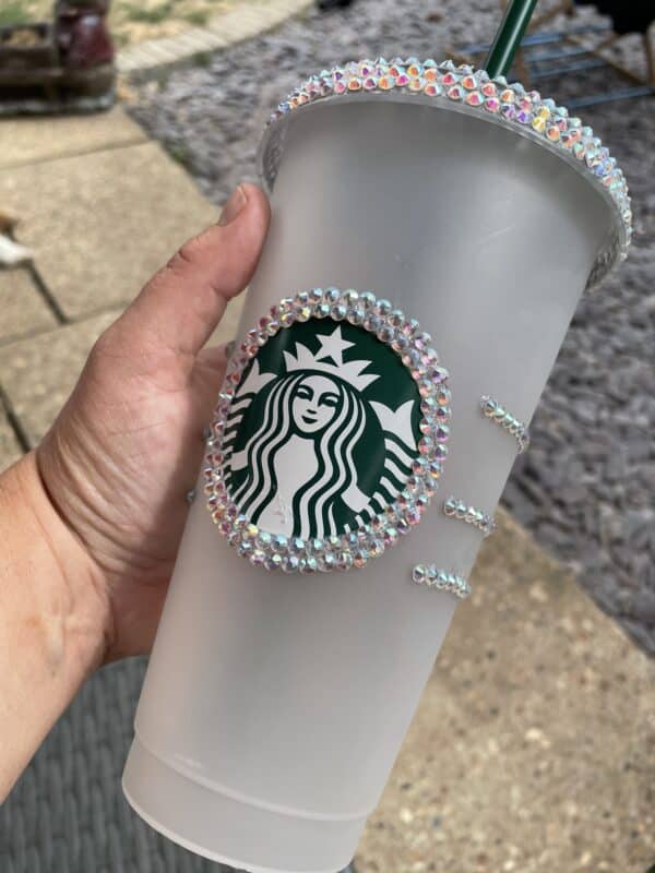 Rhinestone Starbucks cold cup - main product image