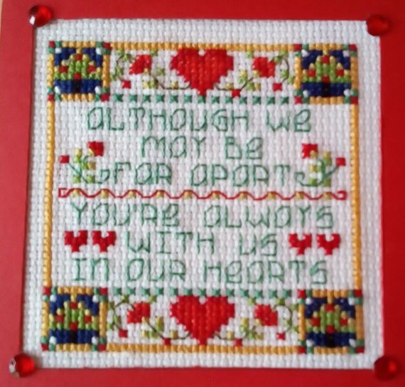 Apart From Loved Ones Christmas Card – Red & Gold - product image 3