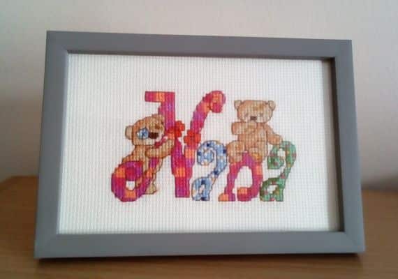 Nana Teddy Bear Picture, Cross Stitch - product image 3