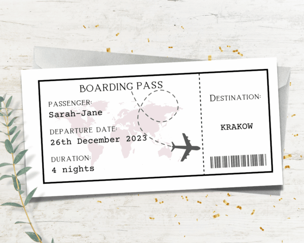 Personalised Holiday Boarding Pass - main product image