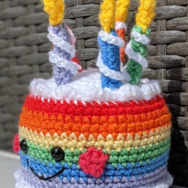 Crochet Rainbow Birthday Cake - product image 3