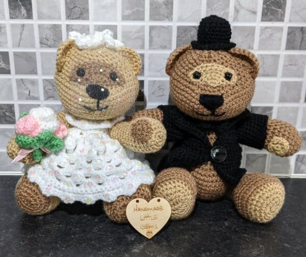 Handmade Crochet Wedding Bears - main product image
