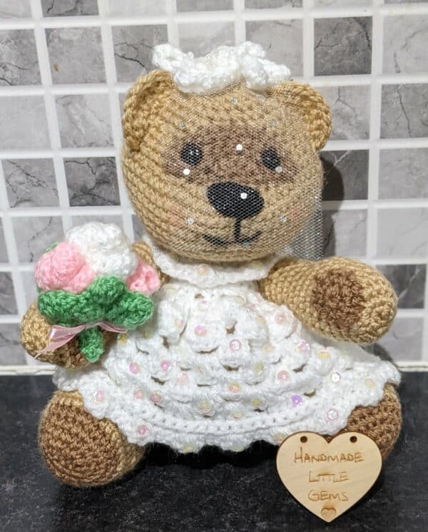 Handmade Crochet Wedding Bears - product image 4