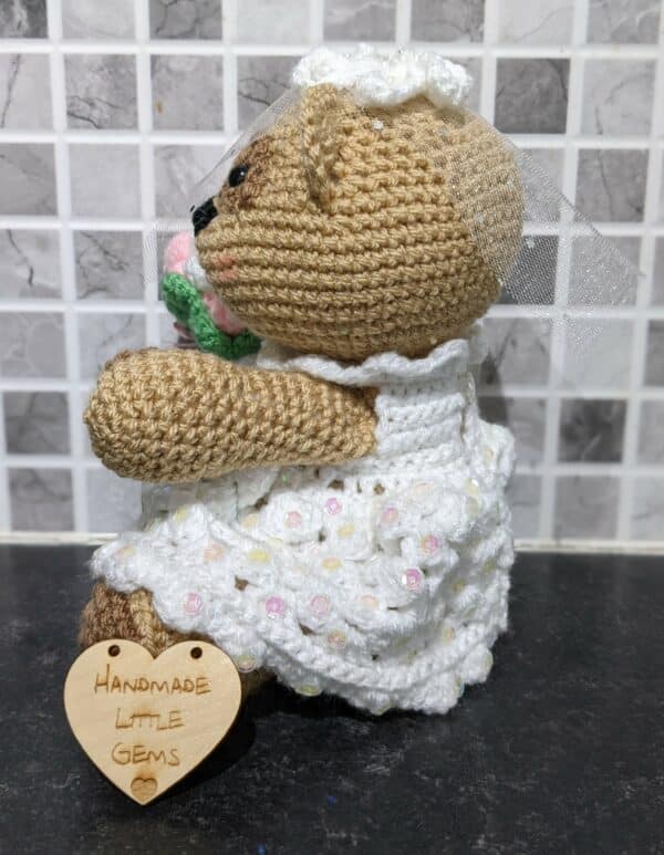 Handmade Crochet Wedding Bears - product image 5