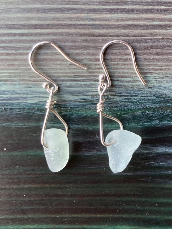Seaglass and Sterling Silver Earrings - product image 4