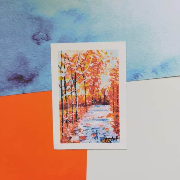 Autumn Dream Gouache Painting Art Print - main product image