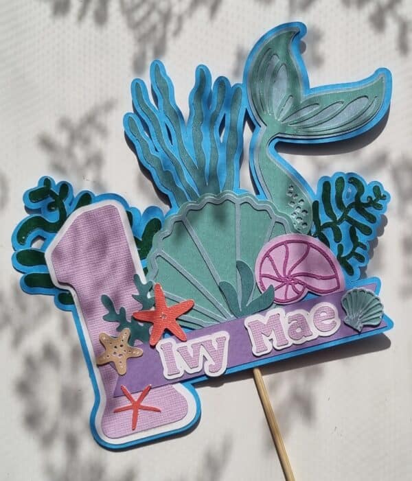Mermaid/under the sea cake topper - main product image