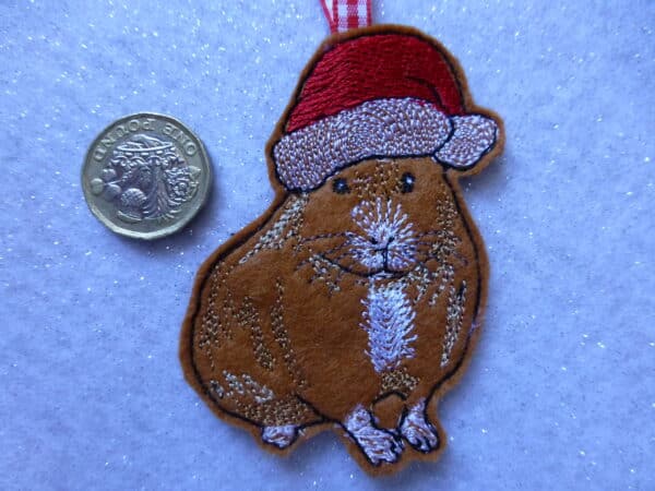 Hamster in Santa hat – Christmas hanging decoration - main product image