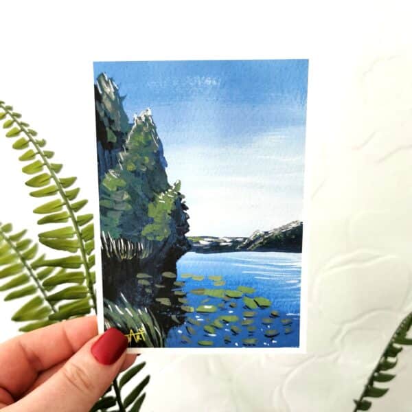 Summers Day Landscape Gouache Art Print - product image 2