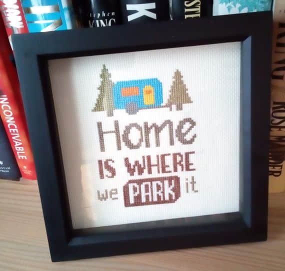 Home Is Where We Park It, Caravan Gift, Cross Stitch Picture - product image 2