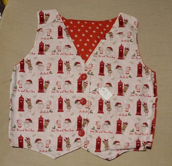 Christmas postbox waistcoat Age 5 - main product image