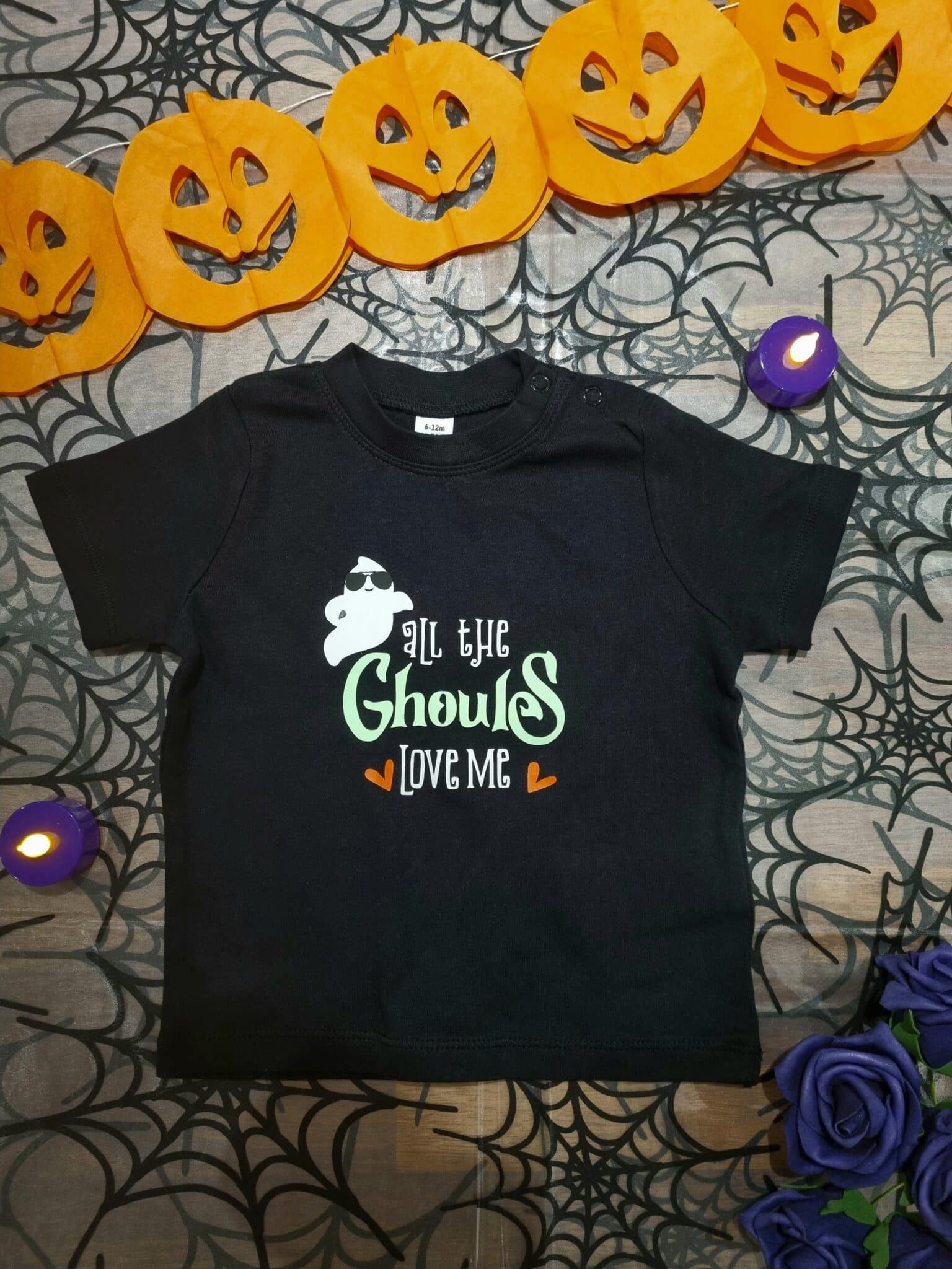 Glow in the dark halloween t shirt (6-12 mnths) - main product image