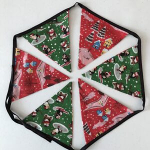 Snow Scene and Penguin Christmas Bunting
