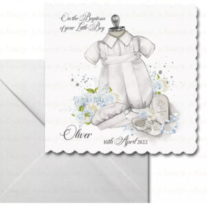 Personalised Boys Baptism Card