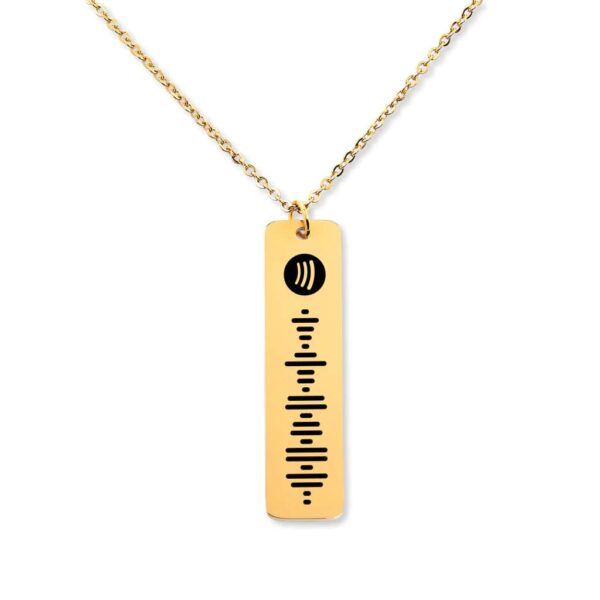 Personalized Spotify Music Scan Code Necklace Customised Song Scan Code Bar Pendant Necklace Gift - product image 4