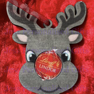 Glitter Reindeer Chocolate Holder. Christmas Tree Decoration..